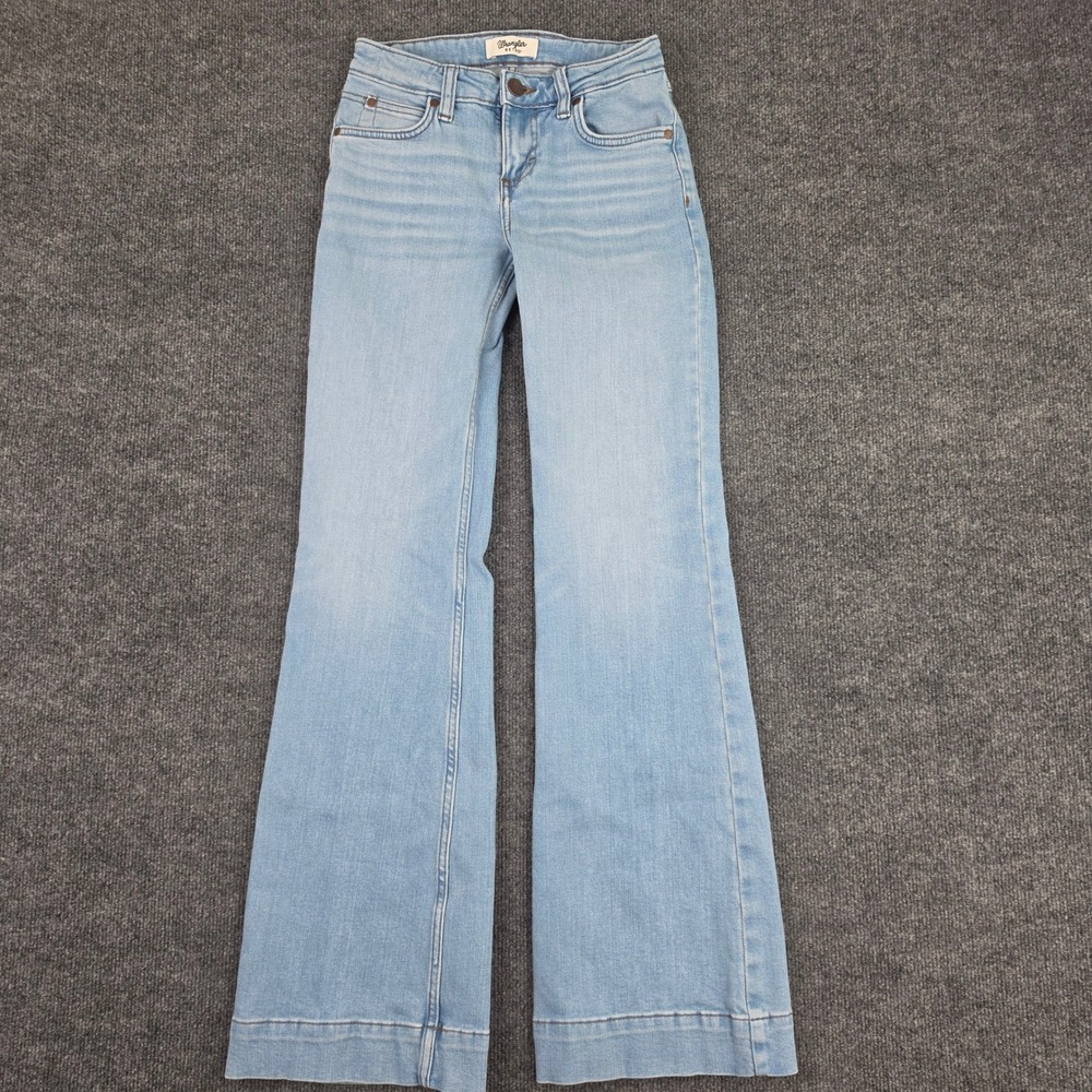 Wrangler Retro Mae Trouser Jeans Women's 24 x32 Light Wash Mid Rise 112359375